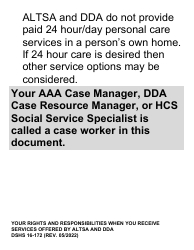 DSHS Form 16-172 Your Rights and Responsibilities When You Receive Services Offered by Aging and Disability Services Administration and Developmental Disabilities Administration (Large Print) - Washington, Page 3