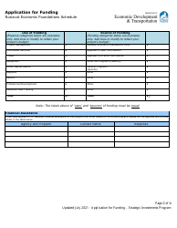 Application for Funding - Nunavut Economic Foundations Schedule - Nunavut, Canada, Page 2