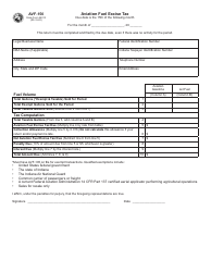 Document preview: Form AVF-150 (State Form 55313) Aviation Fuel Excise Tax - Indiana