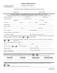 Form OP-030118B Visitor&#039;s Request Form - Oklahoma