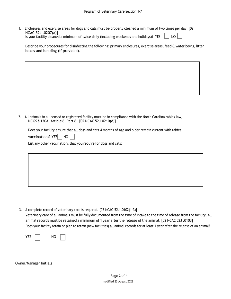 North Carolina Boarding Kennel Application Fill Out, Sign Online and