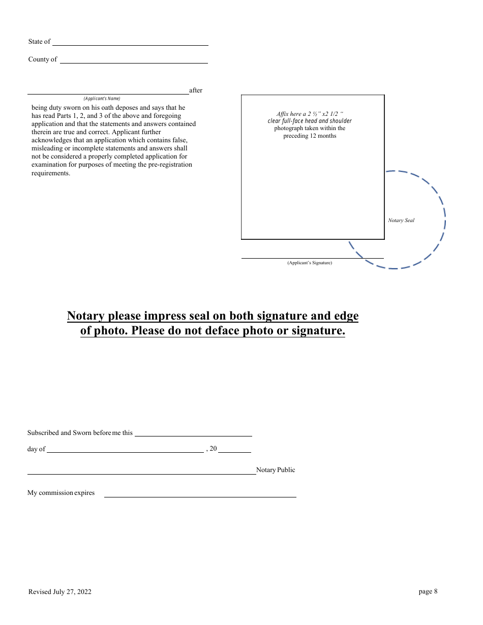 North Carolina Application for Structural Pest Control License