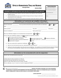 Form GN7A Respondent's Request for a New Hearing Date (Reschedule) - New York City (French)