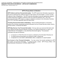 Form DFPI-MTD8016 Request for Live Scan Service - Applicant Submission (Money Transmitter) - California, Page 5