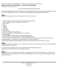 Form DFPI-MTD8016 Request for Live Scan Service - Applicant Submission (Money Transmitter) - California, Page 6