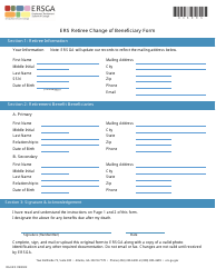 Form D6-ERS Ers Retiree Change of Beneficiary Form - Georgia (United States), Page 3