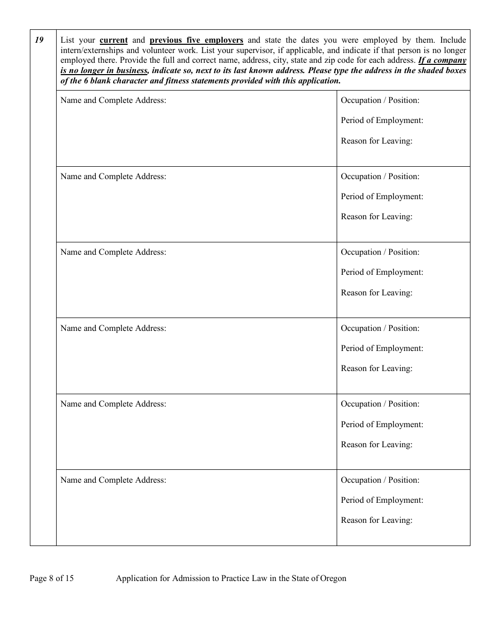 House Counsel Application - Oregon, Page 13