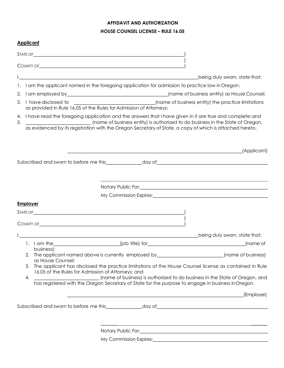 House Counsel Application - Oregon, Page 28