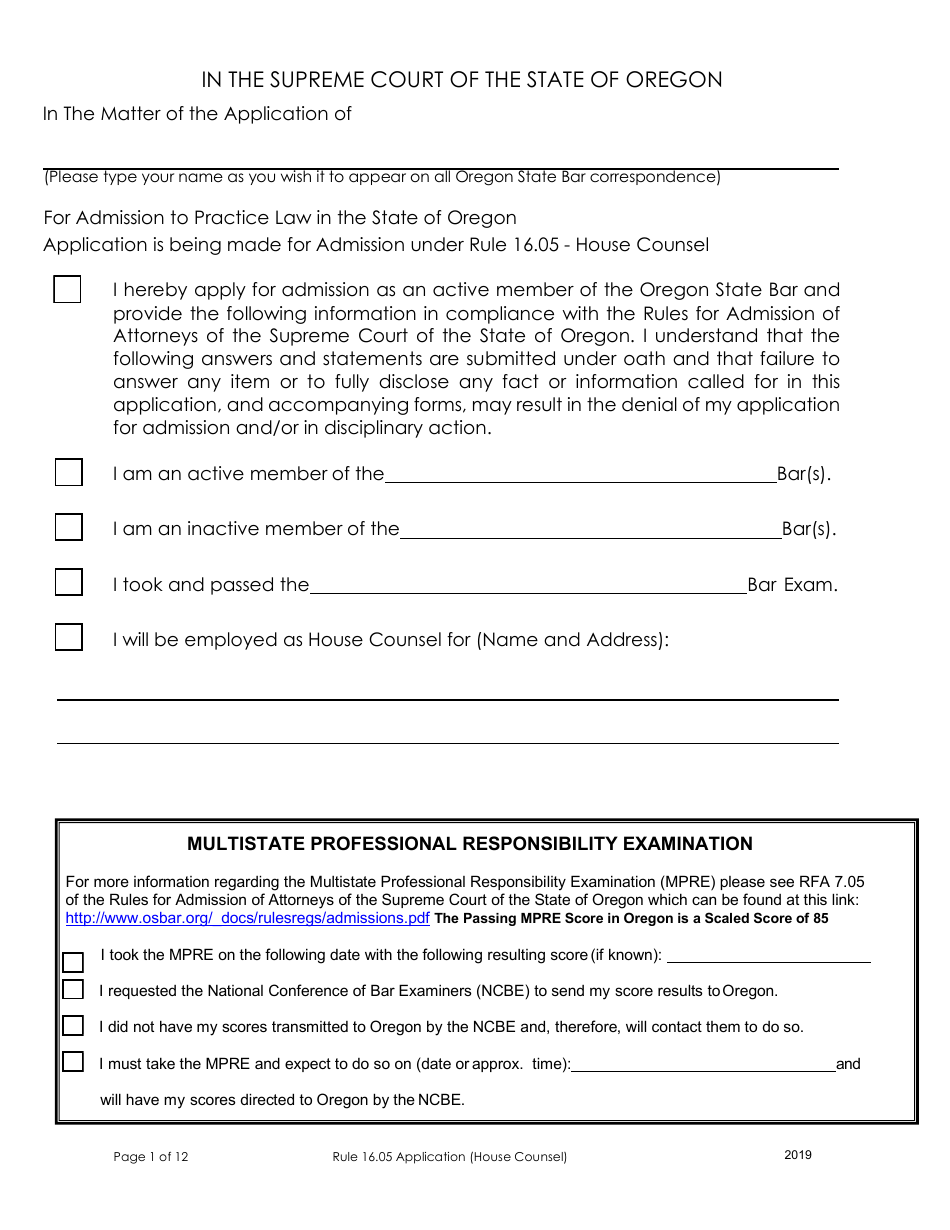 House Counsel Application - Oregon, Page 6