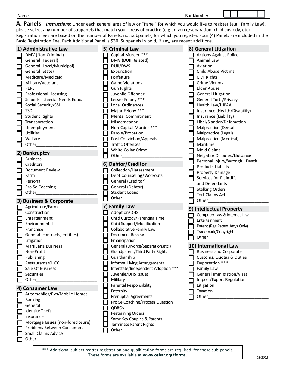 Lawyer Referral Service Registration Form - Oregon, Page 9