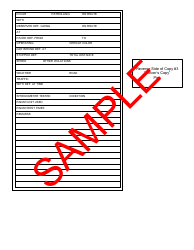 Form DR-049 Maryland Uniform Complaint and Citation - Sample - Maryland, Page 3