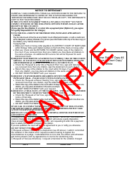 Form DR-049 Maryland Uniform Complaint and Citation - Sample - Maryland, Page 4