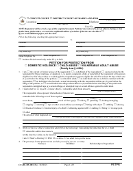 Document preview: Form CC-DC-DV-001 Petition for Protection From Domestic Violence/Child Abuse/Vulnerable Adult Abuse - Maryland
