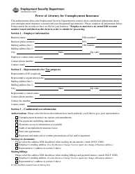 Form ID1200 Power of Attorney for Unemployment Insurance - Washington