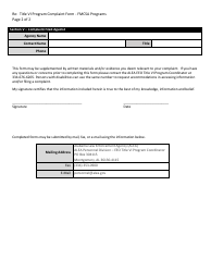 Title VI Program Complaint - Fmcsa - Alabama, Page 2