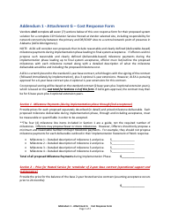 Attachment G Cost Response Form - Alabama