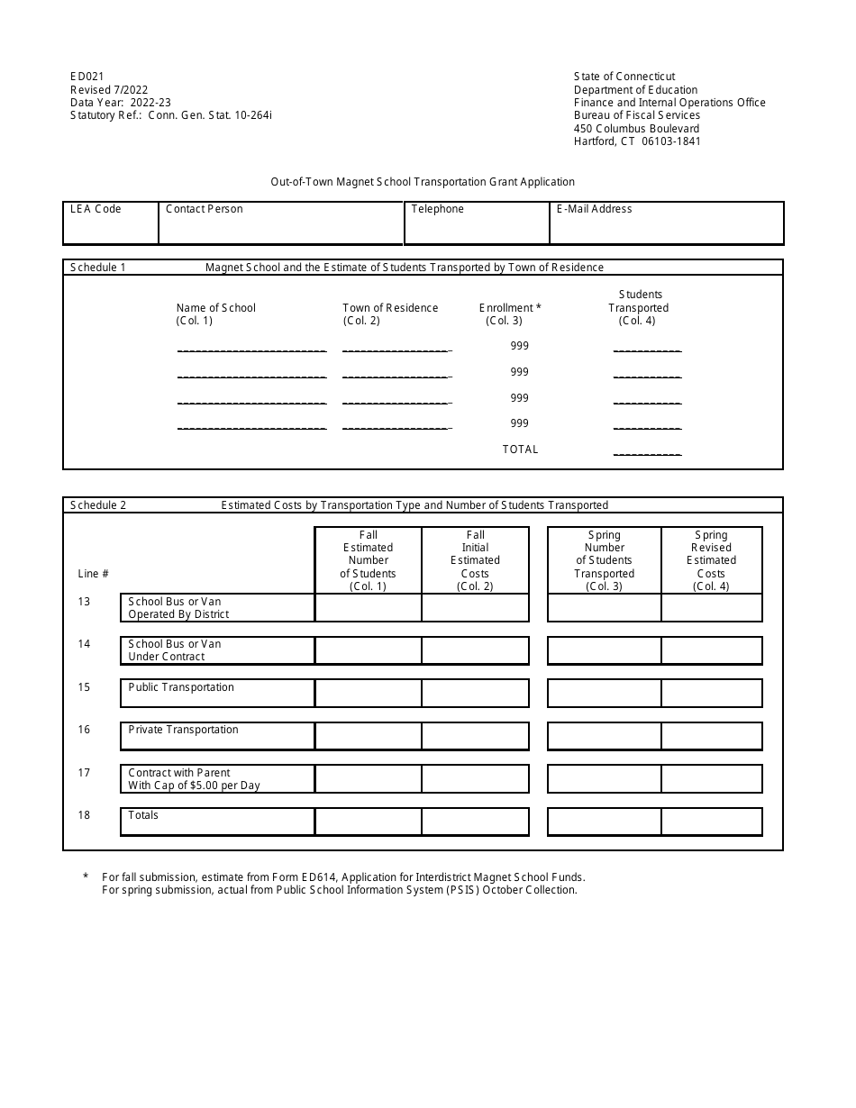 Form Ed021 2023 Fill Out Sign Online And Download Printable Pdf Connecticut Templateroller 2370