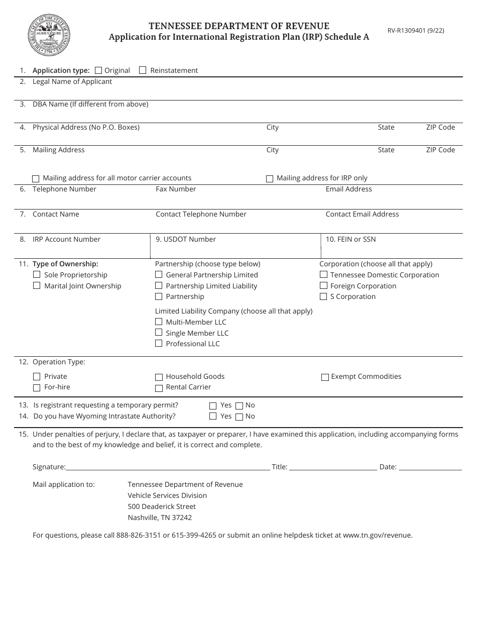 Form RVR1309401 Addendum A Fill Out, Sign Online and Download