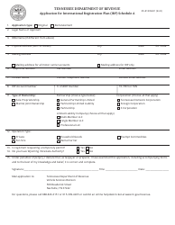 Form RV-R1309401 Addendum A Application for International Registration Plan (Irp) - Tennessee