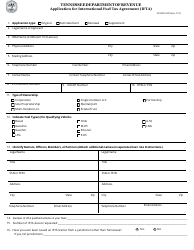 Form RV-R0011801 Application for International Fuel Tax Agreement (Ifta) - Tennessee