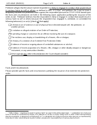 Form UCS-6341 Application for a Temporary Extreme Risk Protection Order - New York, Page 2