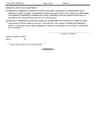 Form UCS-6341 Application for a Temporary Extreme Risk Protection Order - New York, Page 5