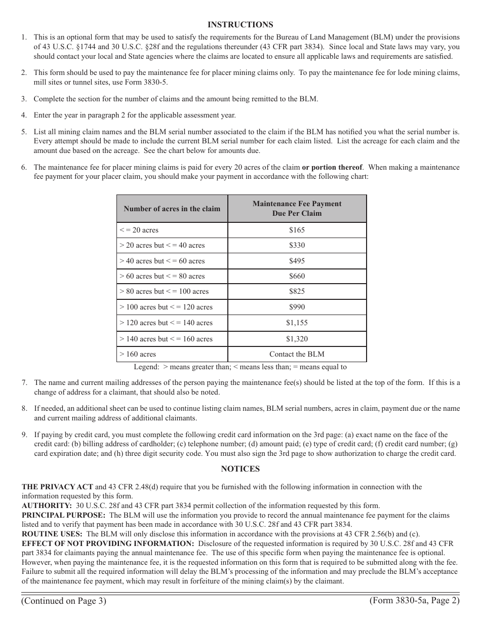 BLM Form 3830-005A - Fill Out, Sign Online and Download Fillable PDF ...