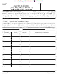 BLM Form 5450-003 Contract for the Sale of Timber and Other Wood Products - Lump Sum