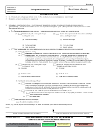 Formulario FL-640 Aviso Y Mocion Para Cancelar (Anular) La Orden De Manutencion Basada En Ingresos Presuntos - California (Spanish), Page 2