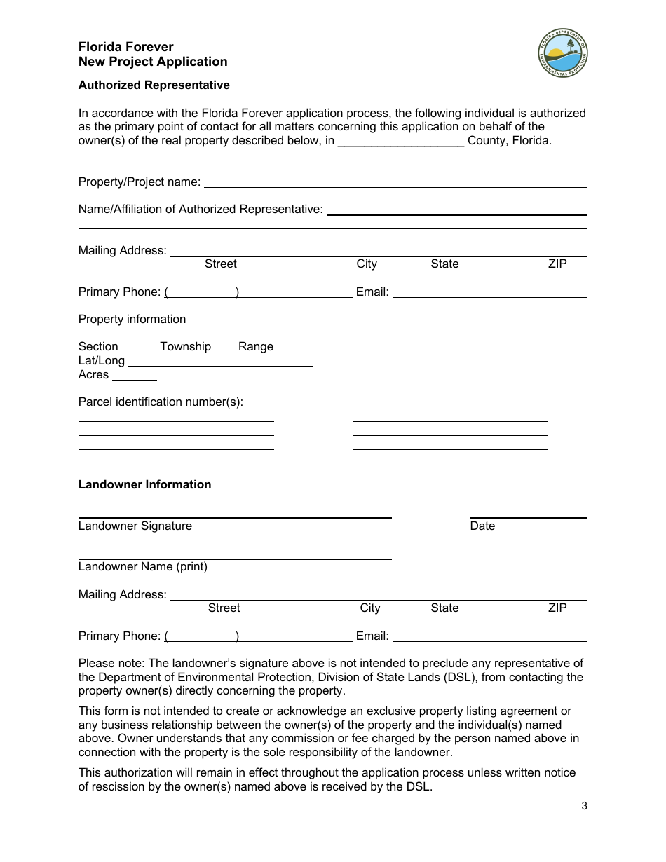 New Project Application - Florida Forever - Florida, Page 3