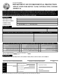 Form DEP4115 Application for Septic Tank Contracting Course Approval - Florida