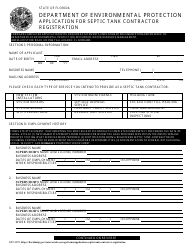 Form DEP4075 Application for Septic Tank Contractor Registration - Florida