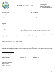 Turbidity Monitoring Form - Florida