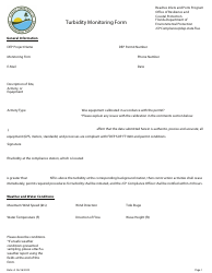 Document preview: Turbidity Monitoring Form - Florida