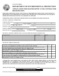Document preview: Form DH4105 Application for Master Septic Tank Contractor Registration - Florida