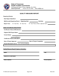 Document preview: Form HF-0004-QM Quality Measure Report - Tennessee