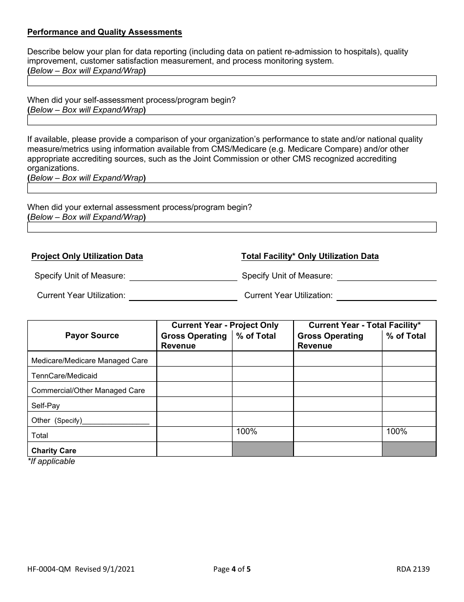 Form HF-0004-QM Quality Measure Report - Tennessee, Page 4