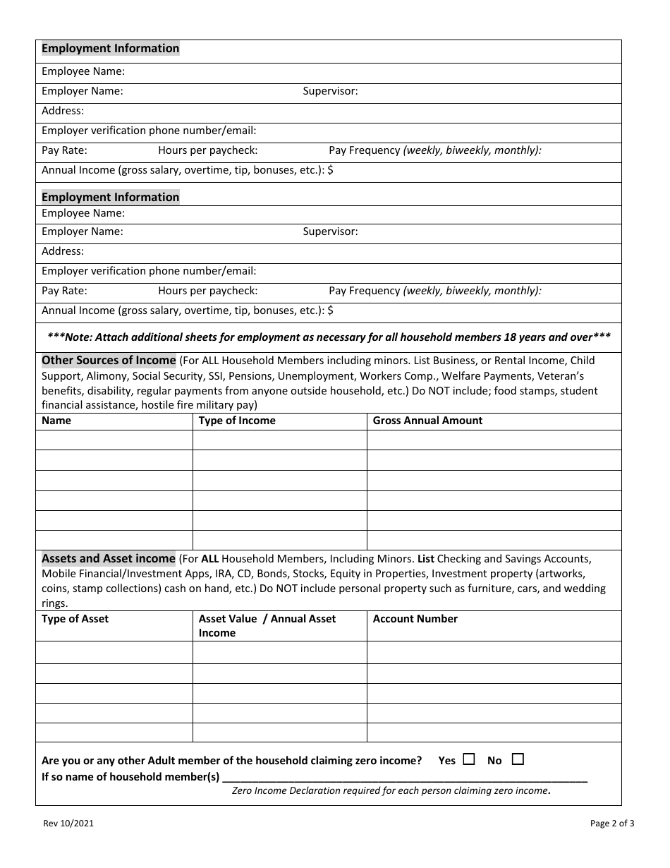 Okaloosa County, Florida Application for Housing Assistance State