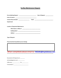 Document preview: Facility Maintenance Request - Okaloosa County, Florida