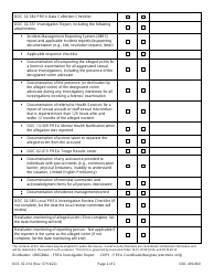 Form DOC02-014 Prea Investigation Checklist - Washington, Page 2