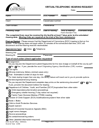 Document preview: Form DOC02-027 Virtual/Telephonic Hearing Request - Washington