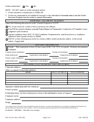 Form DOC02-301 Outgoing Transfer Checklist - Washington, Page 2