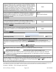 Form DOC02-378 Investigative Finding Sheet - Washington, Page 2