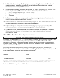 Form DOC02-402 Sex Offender Treatment and Assessment Programs Informed Consent for Community Treatment - Washington, Page 2