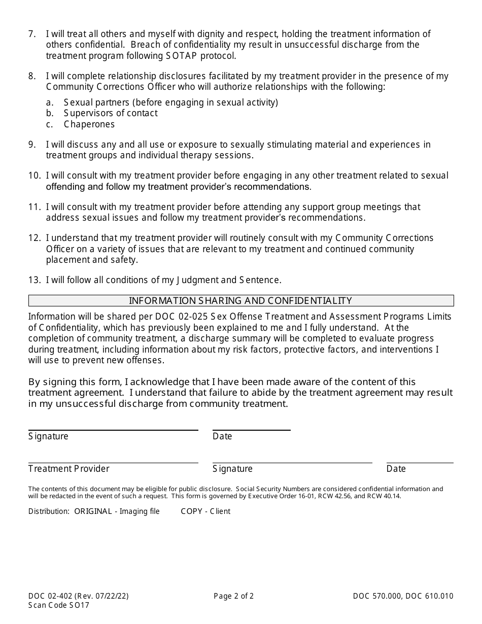 Form Doc02 402 Download Printable Pdf Or Fill Online Sex Offender Treatment And Assessment 5101