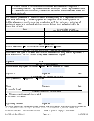 Form DOC03-240 Telework Agreement - Washington, Page 2