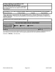 Form DOC03-469 Pre-employment Reference Check - Washington, Page 2