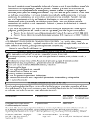 Form DOC05-512ES Partial Confinement Orientation Checklist - Washington (English/Spanish), Page 2