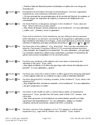 Form DOC11-012ES Release/Transfer Sponsor Orientation Checklist - Washington (English/Spanish), Page 2
