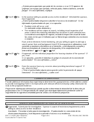 Form DOC11-012ES Release/Transfer Sponsor Orientation Checklist - Washington (English/Spanish), Page 3